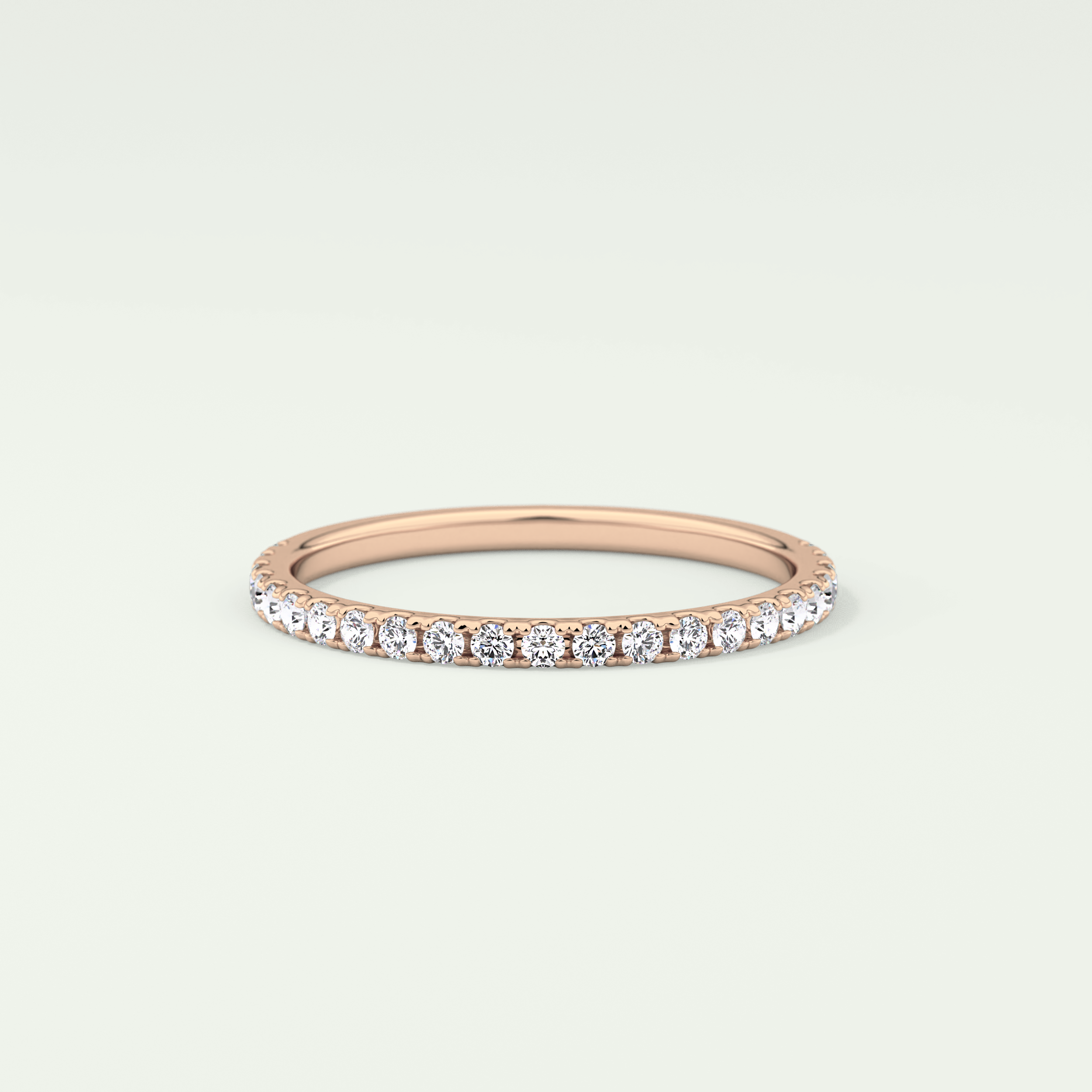 0.18 TCW Round Shaped Lab Grown Diamond Wedding Band