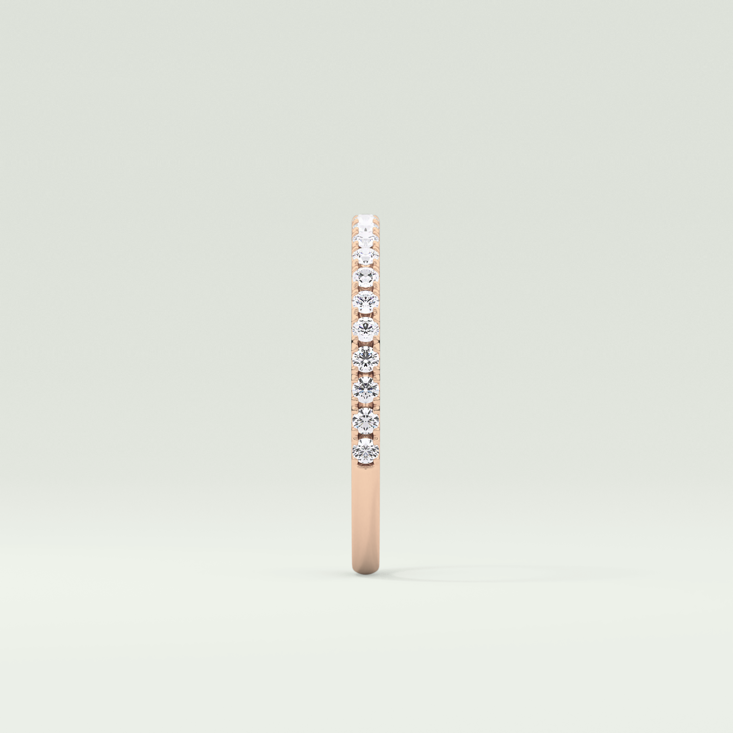 0.18 TCW Round Shaped Lab Grown Diamond Wedding Band