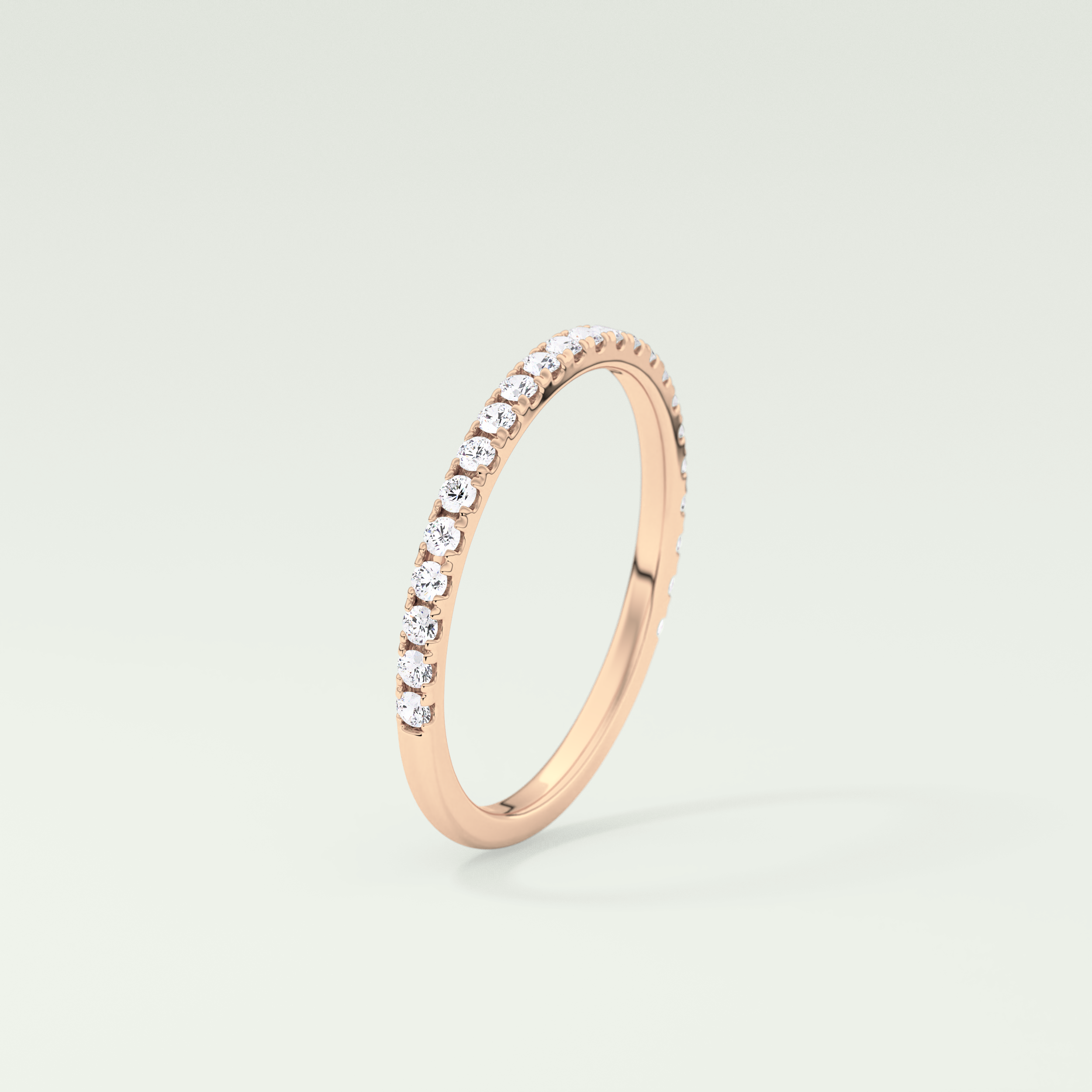 0.18 TCW Round Shaped Lab Grown Diamond Wedding Band