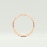 0.18 TCW Round Shaped Lab Grown Diamond Wedding Band