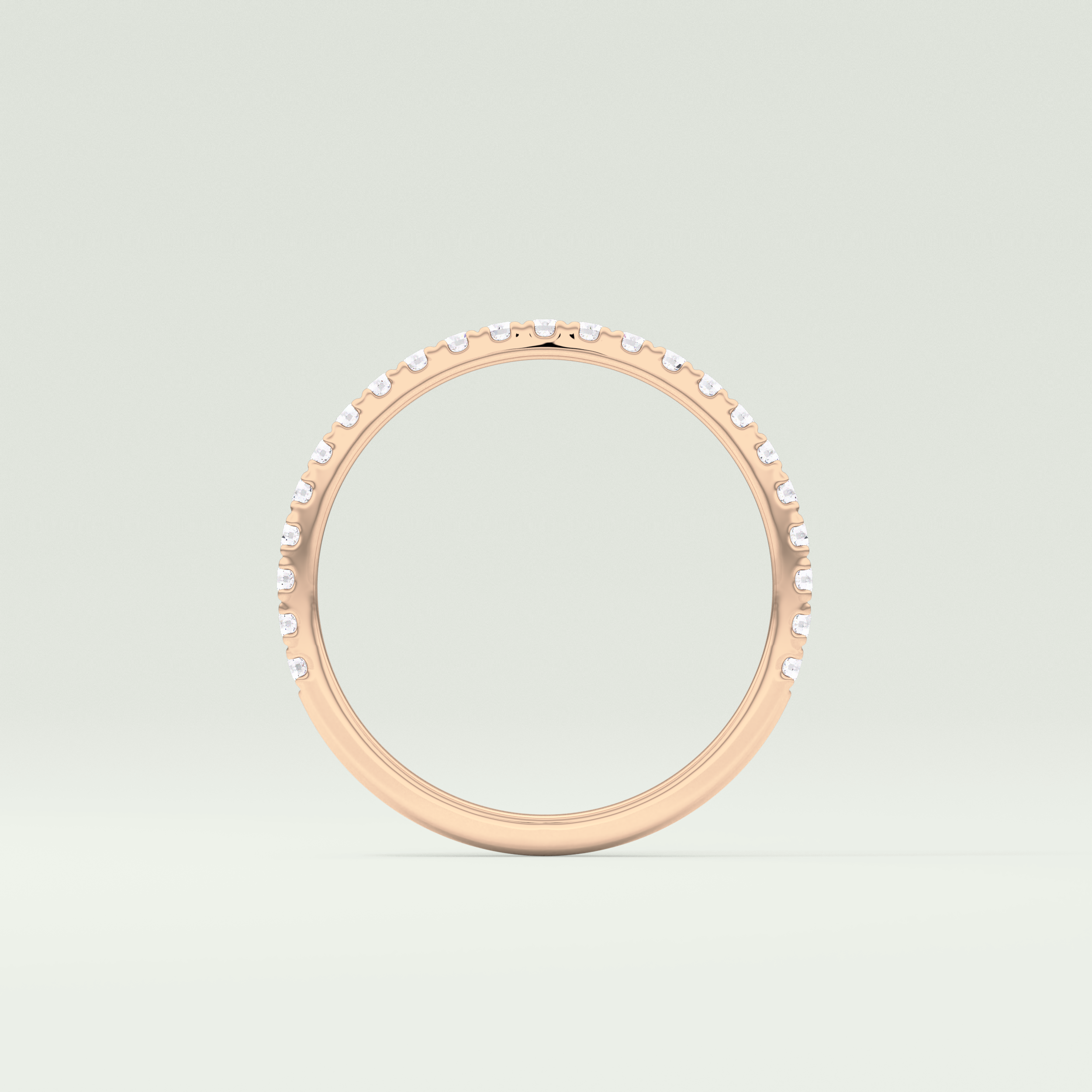 0.18 TCW Round Shaped Lab Grown Diamond Wedding Band