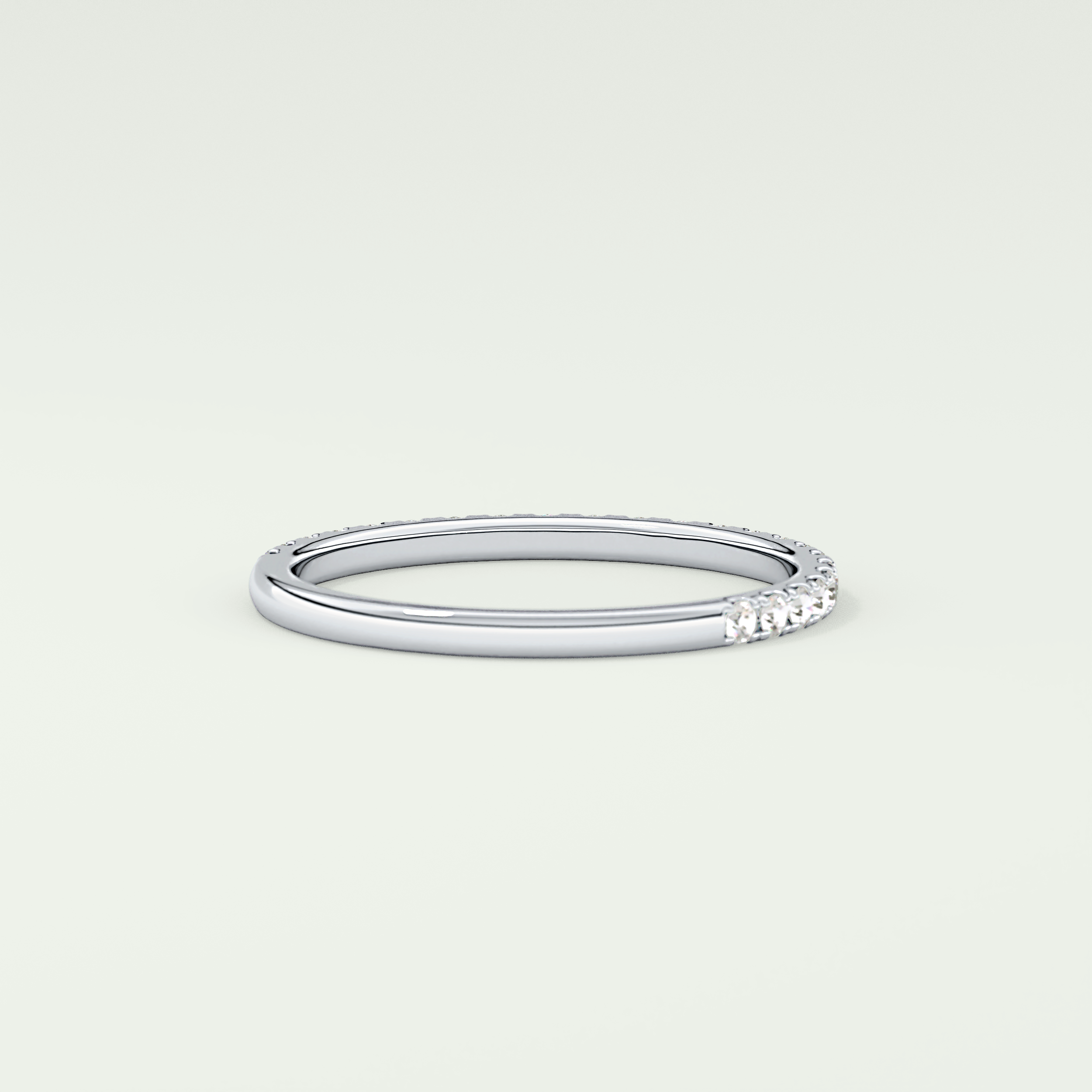 0.18 TCW Round Shaped Lab Grown Diamond Wedding Band