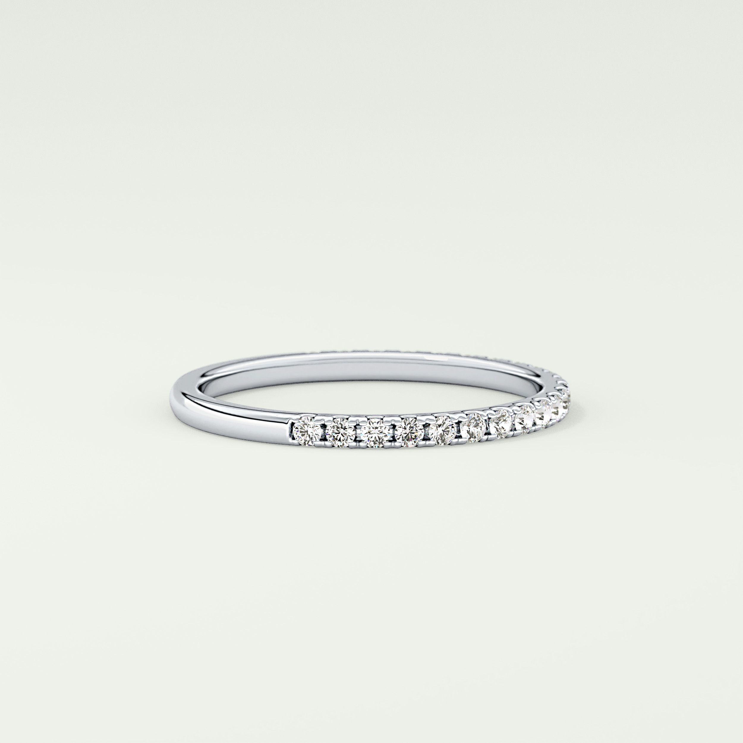 0.18 TCW Round Shaped Lab Grown Diamond Wedding Band