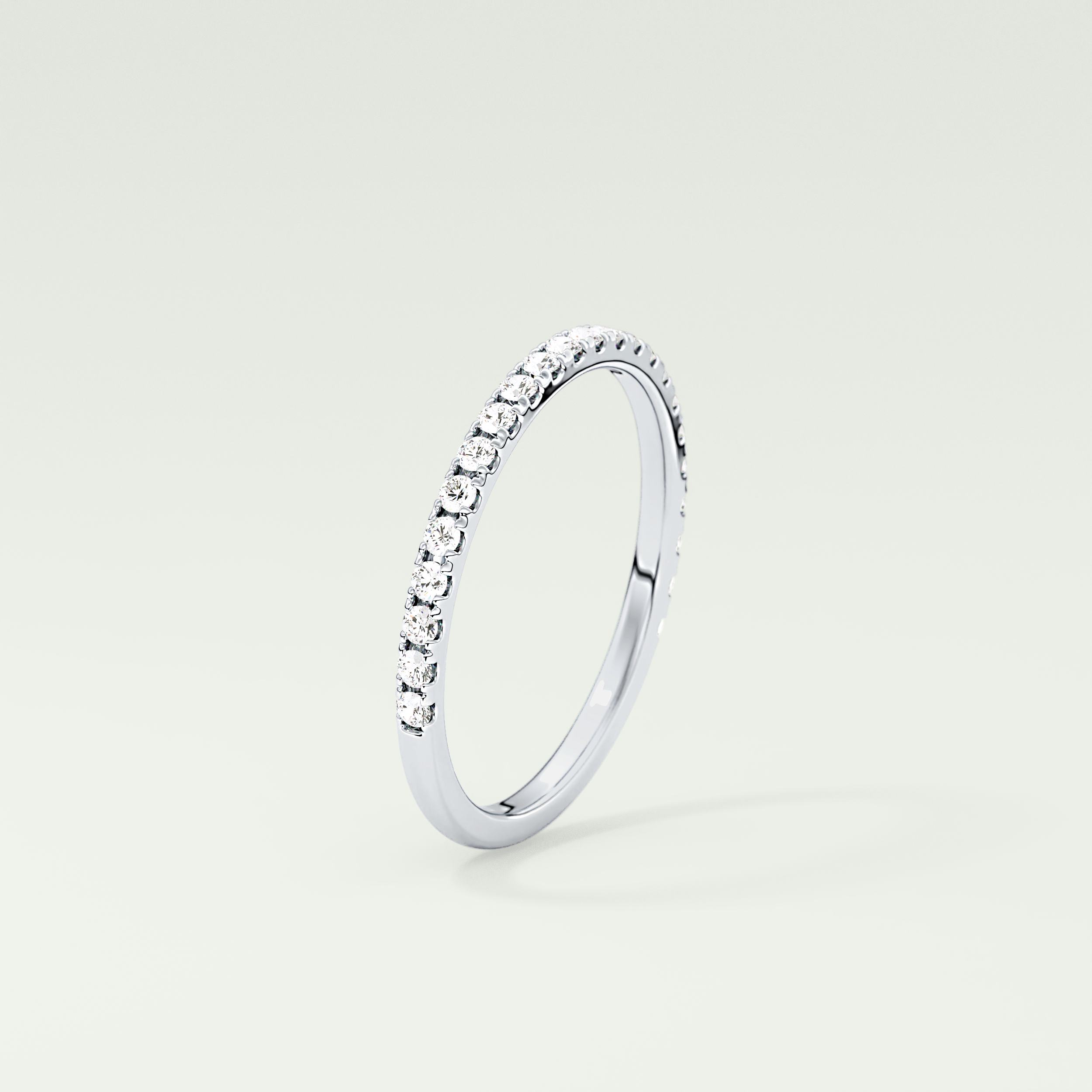 0.18 TCW Round Shaped Lab Grown Diamond Wedding Band
