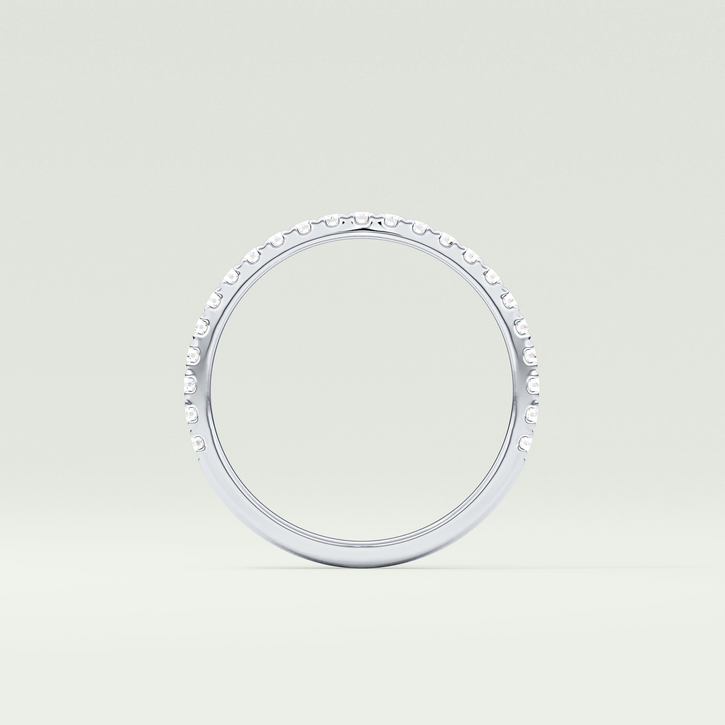 0.18 TCW Round Shaped Lab Grown Diamond Wedding Band
