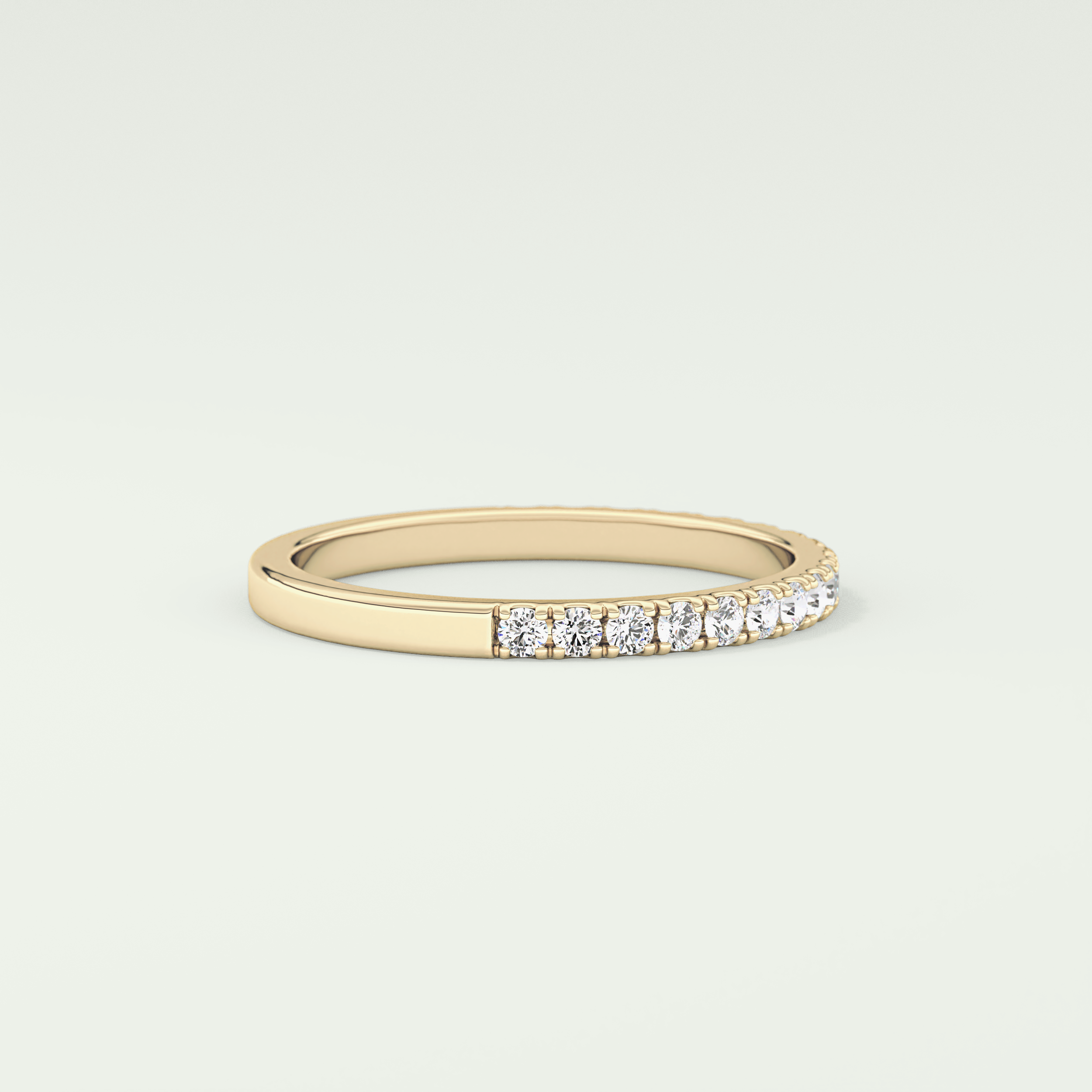 0.38 TCW Round Shaped Lab Grown Diamond Wedding Band