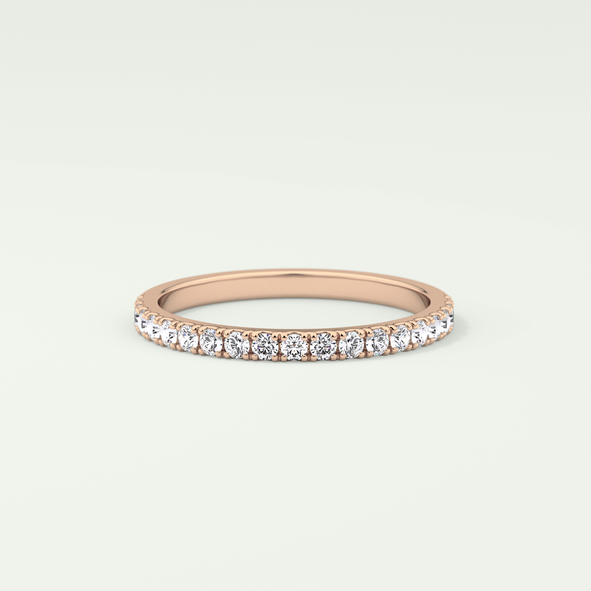 0.38 TCW Round Shaped Lab Grown Diamond Wedding Band