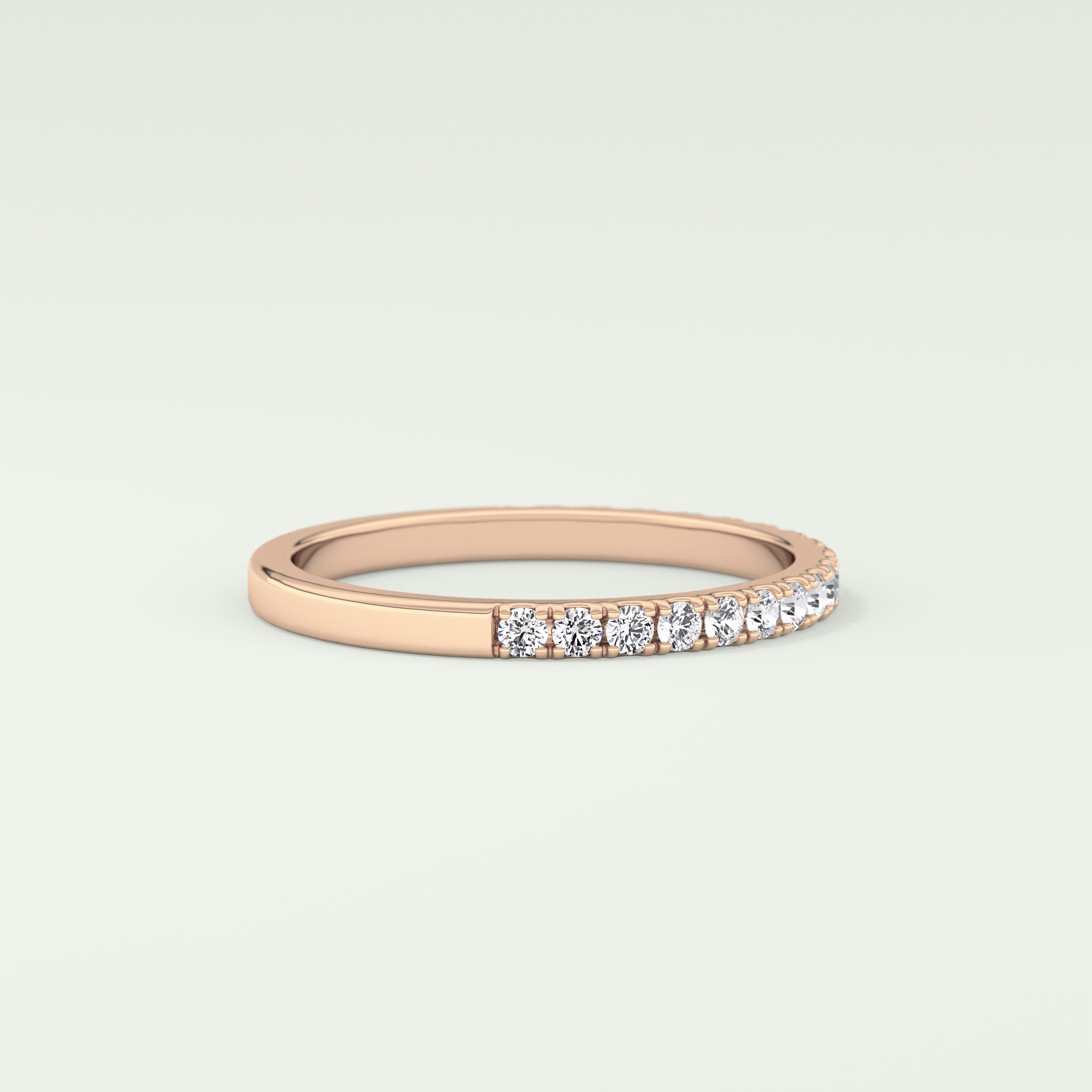 0.38 TCW Round Shaped Lab Grown Diamond Wedding Band