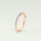 0.38 TCW Round Shaped Lab Grown Diamond Wedding Band