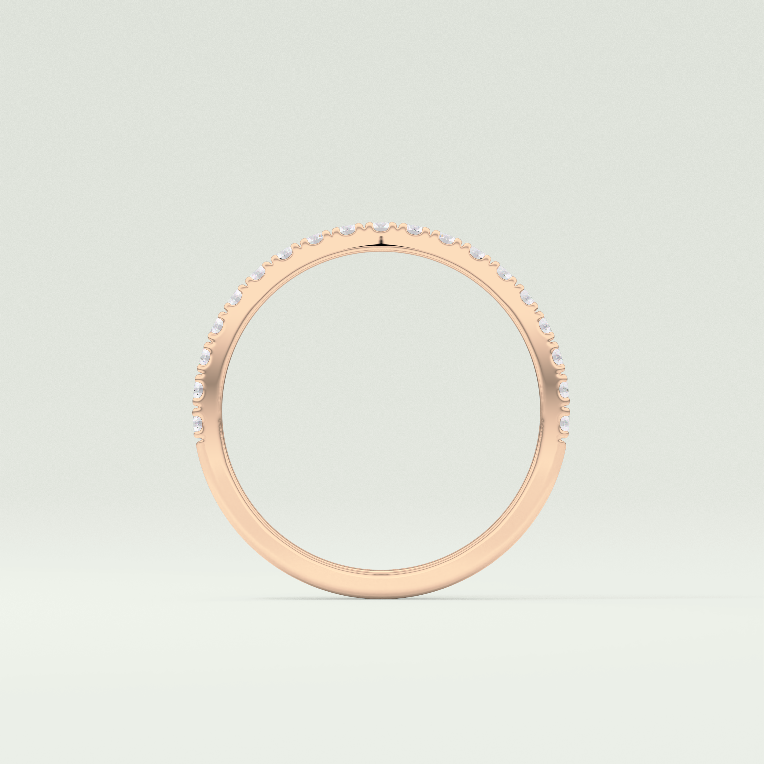 0.38 TCW Round Shaped Lab Grown Diamond Wedding Band