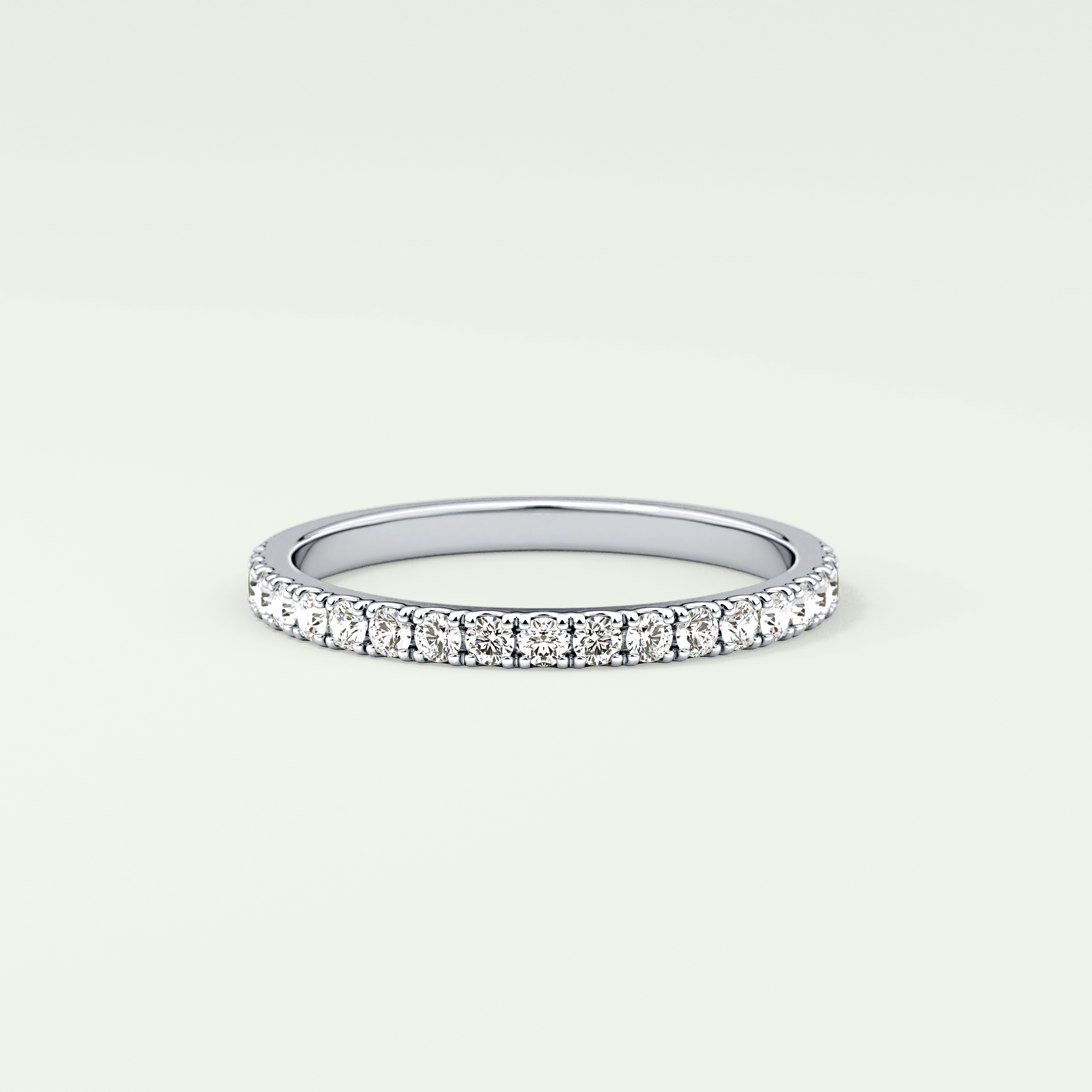 0.38 TCW Round Shaped Lab Grown Diamond Wedding Band
