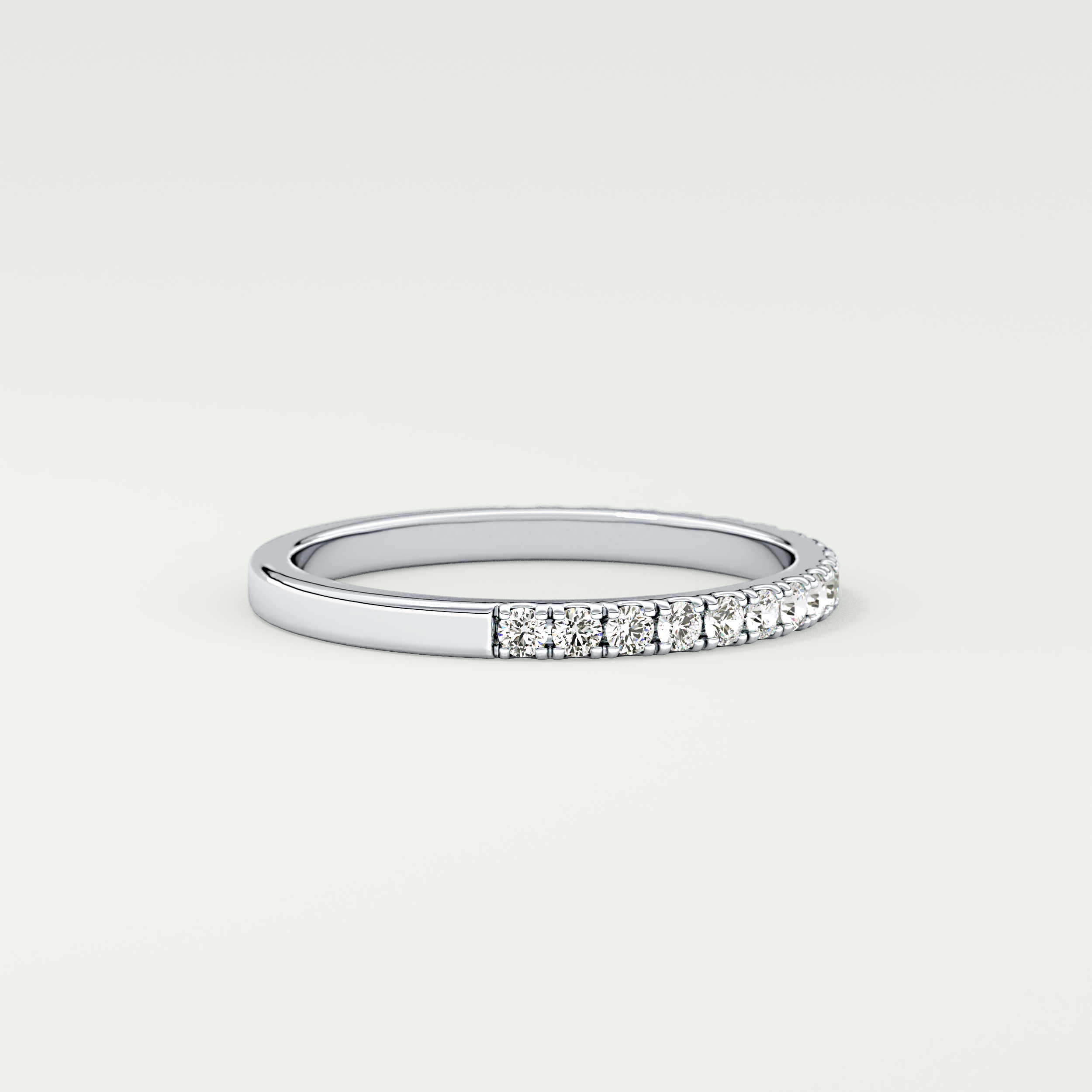 0.38 TCW Round Shaped Lab Grown Diamond Wedding Band