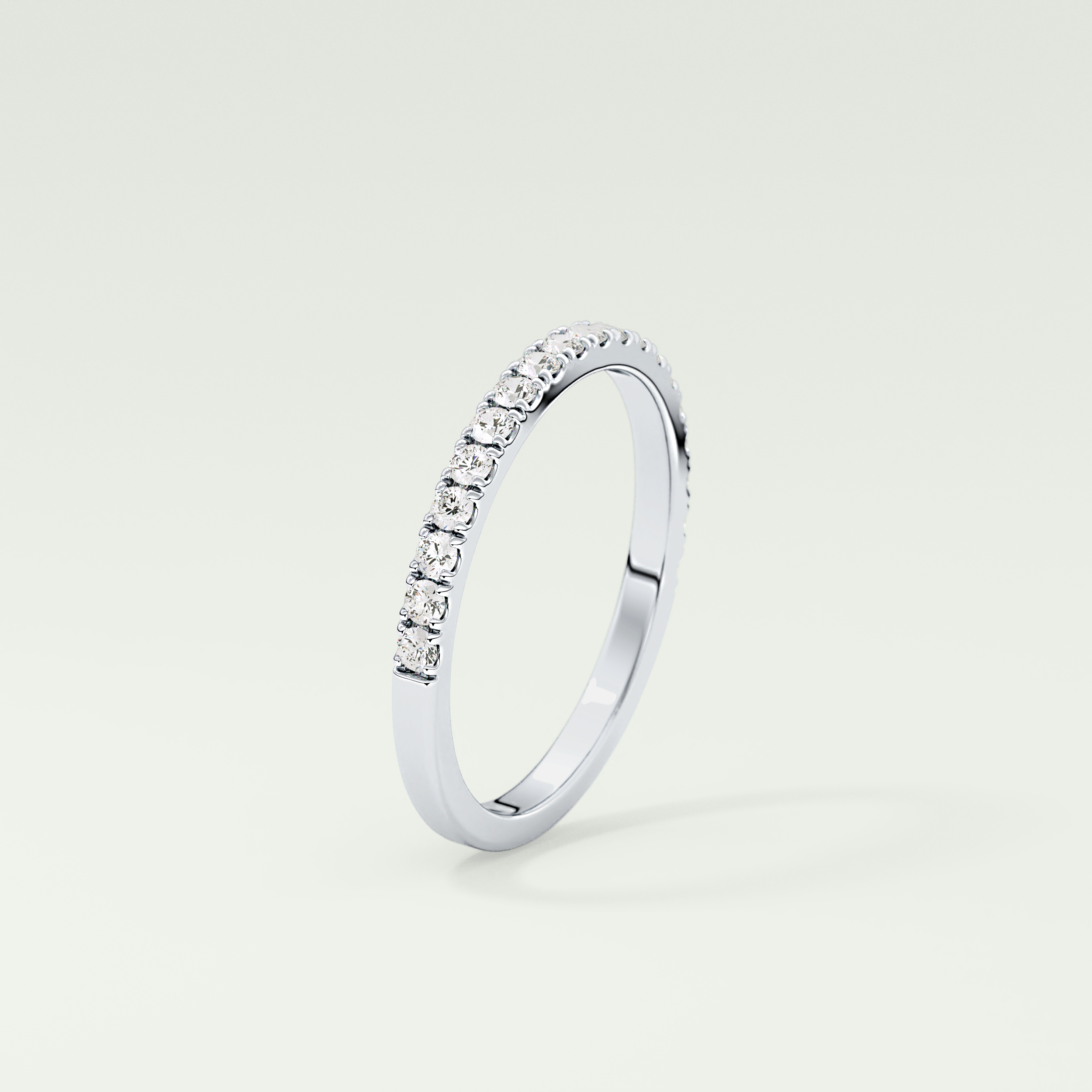 0.38 TCW Round Shaped Lab Grown Diamond Wedding Band