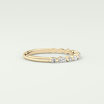 0.32 TCW Round & Marquise Shaped Lab Grown Diamond Wedding Band