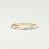 0.32 TCW Round & Marquise Shaped Lab Grown Diamond Wedding Band