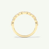 0.32 TCW Round & Marquise Cut Lab-Grown Diamond Half Eternity Wedding Band