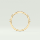 0.32 TCW Round & Marquise Shaped Lab Grown Diamond Wedding Band