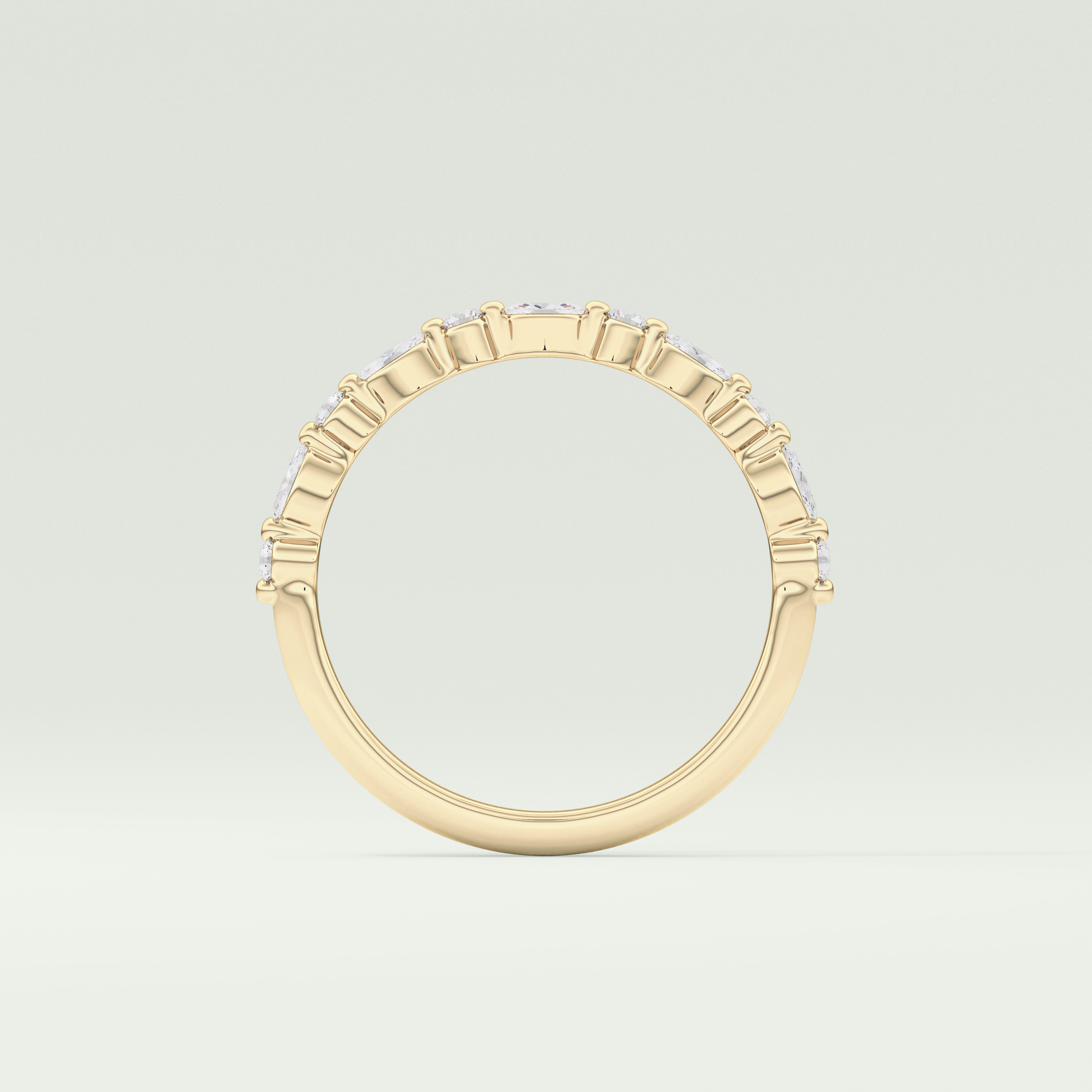 0.32 TCW Round & Marquise Shaped Lab Grown Diamond Wedding Band