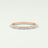 0.32 TCW Round & Marquise Shaped Lab Grown Diamond Wedding Band