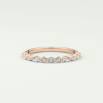 0.32 TCW Round & Marquise Shaped Moissanite Wedding Band