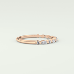 0.32 TCW Round & Marquise Shaped Lab Grown Diamond Wedding Band
