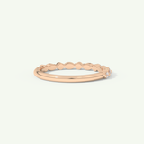 0.32 TCW Round & Marquise Cut Lab-Grown Diamond Half Eternity Wedding Band