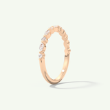 0.32 TCW Round & Marquise Cut Lab-Grown Diamond Half Eternity Wedding Band
