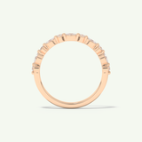 0.32 TCW Round & Marquise Cut Lab-Grown Diamond Half Eternity Wedding Band
