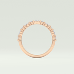 0.32 TCW Round & Marquise Shaped Lab Grown Diamond Wedding Band