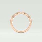 0.32 TCW Round & Marquise Shaped Lab Grown Diamond Wedding Band
