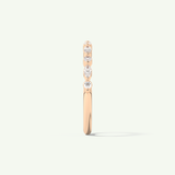 0.32 TCW Round & Marquise Cut Lab-Grown Diamond Half Eternity Wedding Band