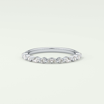 0.32 TCW Round & Marquise Shaped Lab Grown Diamond Wedding Band