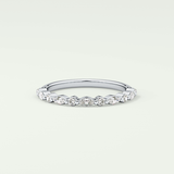 0.32 TCW Round & Marquise Shaped Lab Grown Diamond Wedding Band