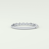 0.32 TCW Round & Marquise Shaped Lab Grown Diamond Wedding Band