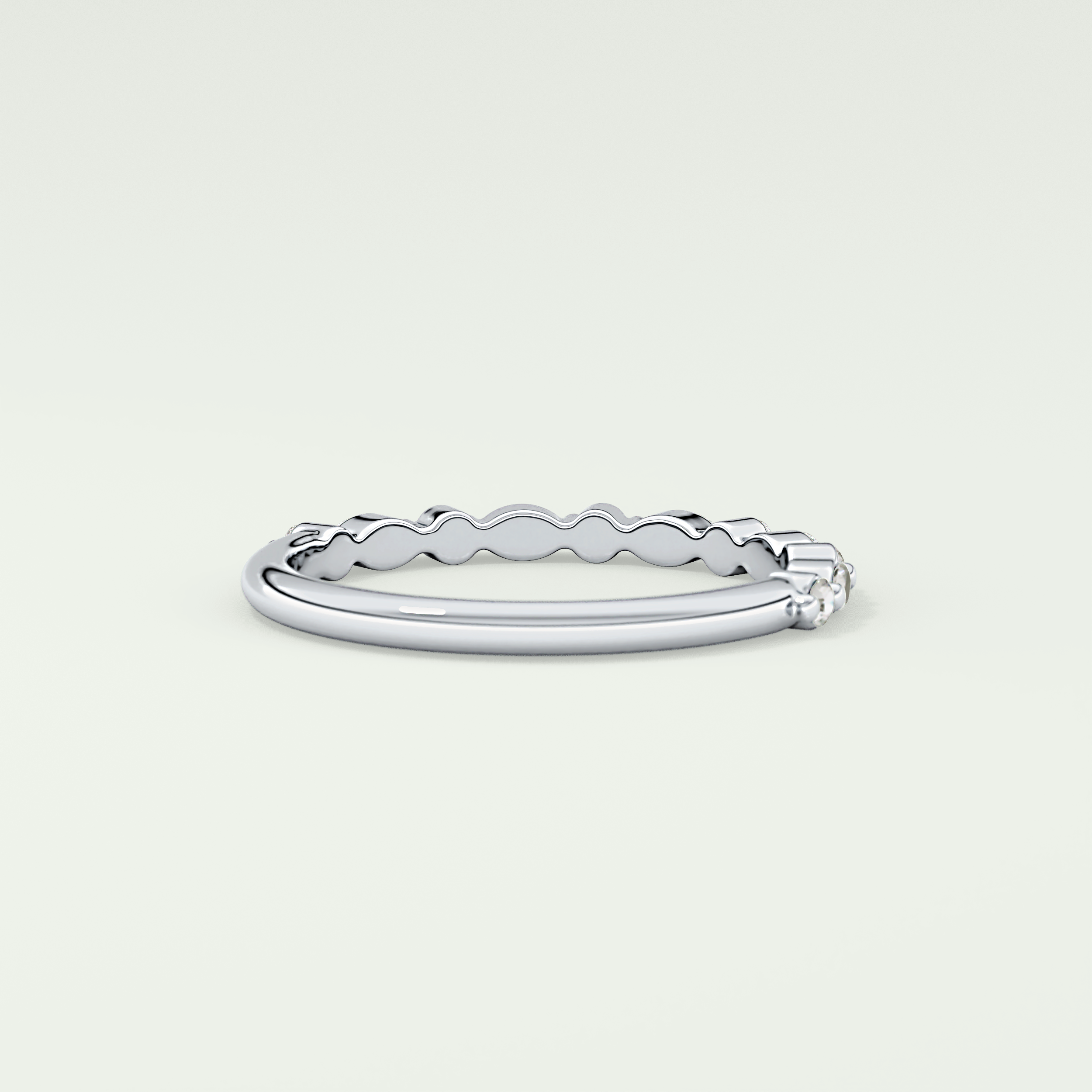 0.32 TCW Round & Marquise Shaped Lab Grown Diamond Wedding Band