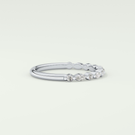 0.32 TCW Round & Marquise Shaped Lab Grown Diamond Wedding Band