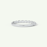 0.32 TCW Round & Marquise Cut Lab-Grown Diamond Half Eternity Wedding Band
