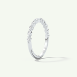 0.32 TCW Round & Marquise Cut Lab-Grown Diamond Half Eternity Wedding Band