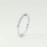 0.32 TCW Round & Marquise Shaped Lab Grown Diamond Wedding Band