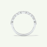 0.32 TCW Round & Marquise Cut Lab-Grown Diamond Half Eternity Wedding Band
