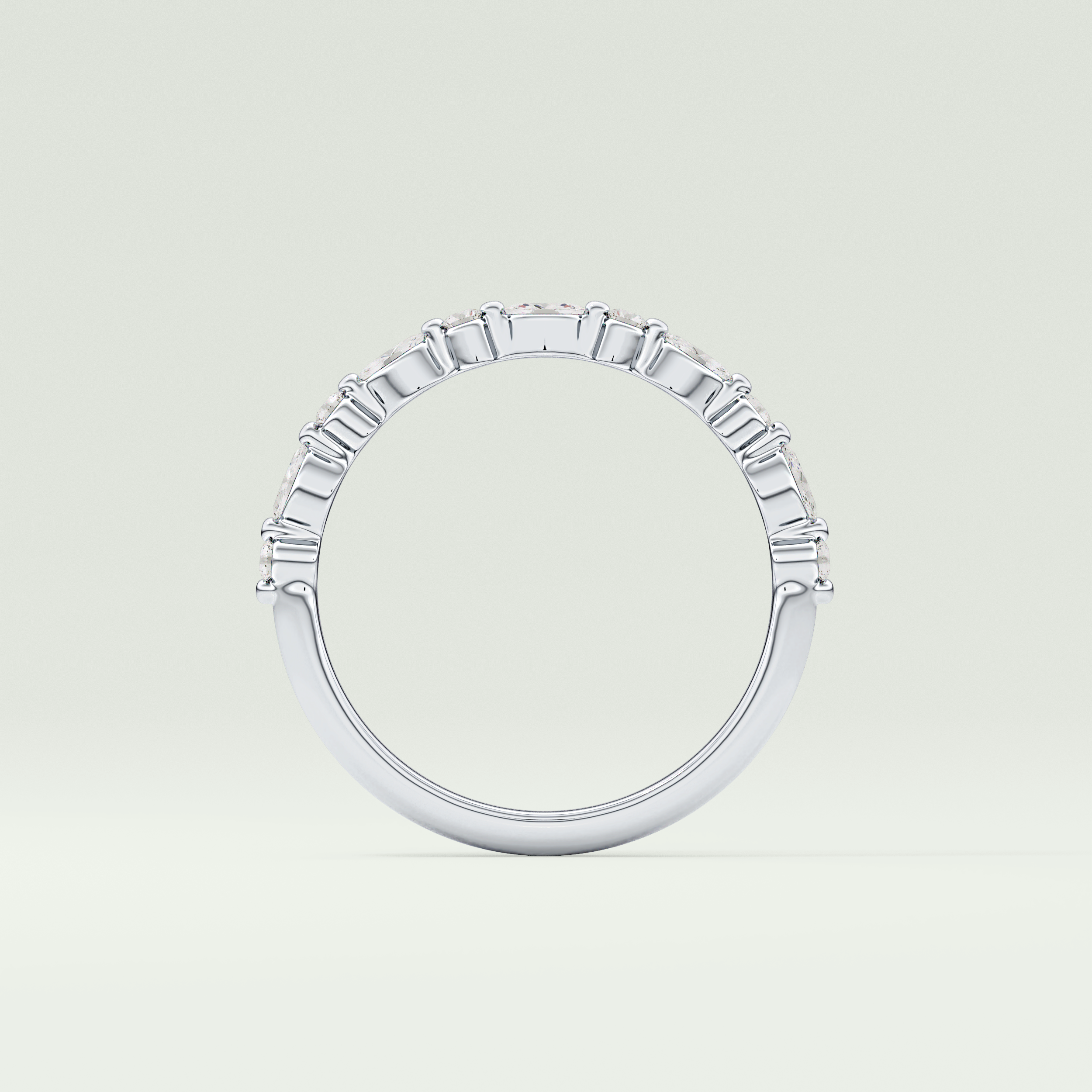 0.32 TCW Round & Marquise Shaped Lab Grown Diamond Wedding Band