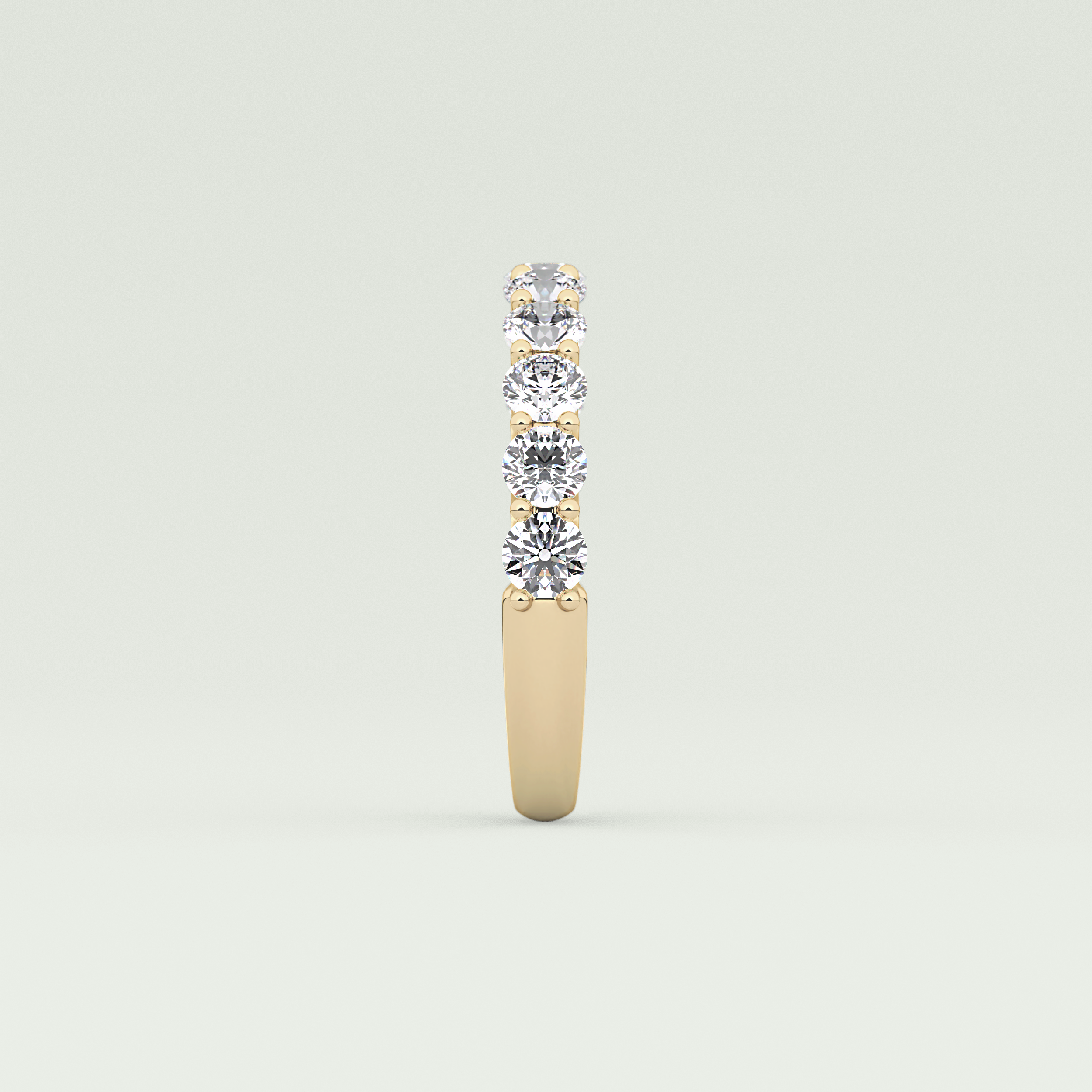 1.1 TCW Round Shaped Lab Grown Diamond Wedding Band