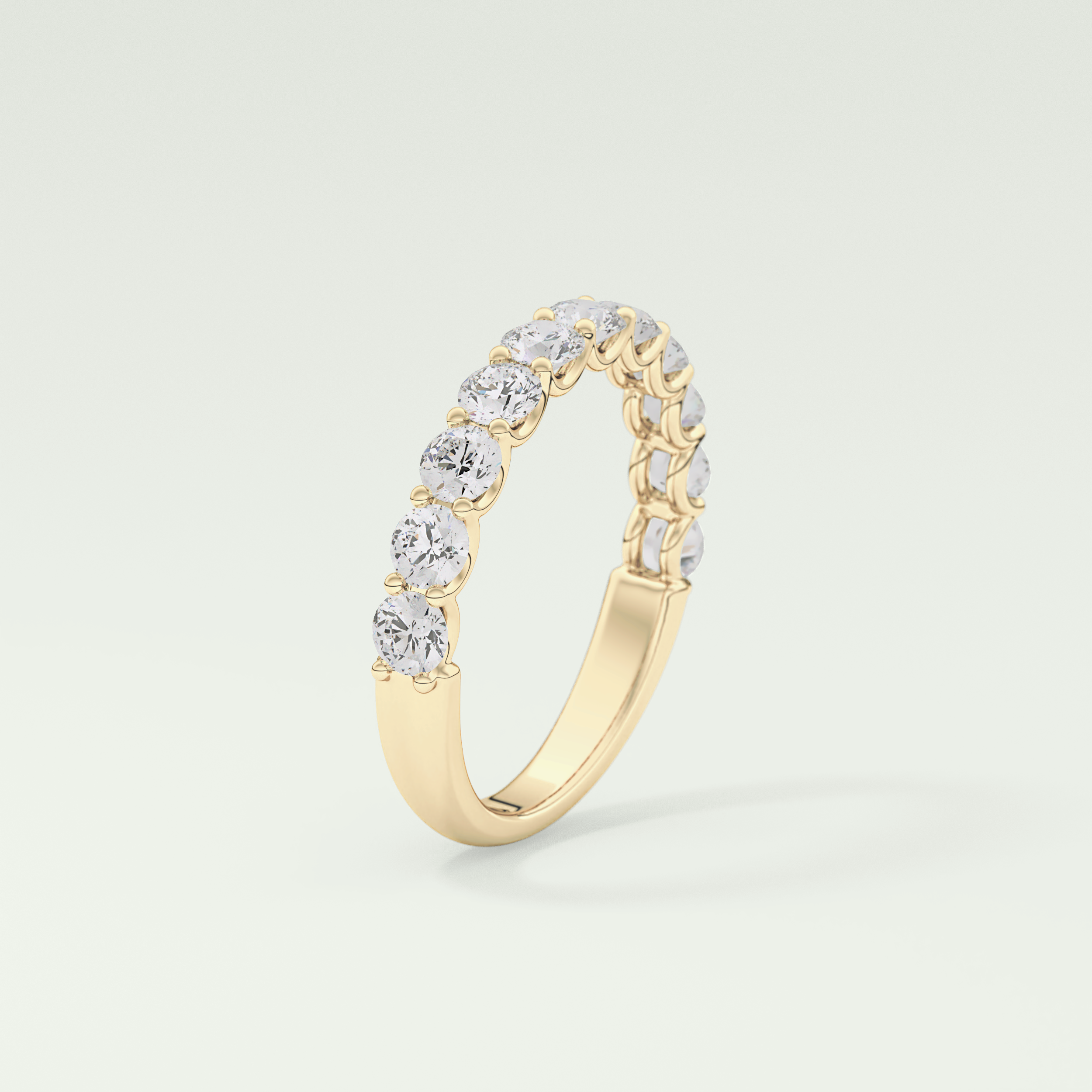 1.1 TCW Round Shaped Lab Grown Diamond Wedding Band