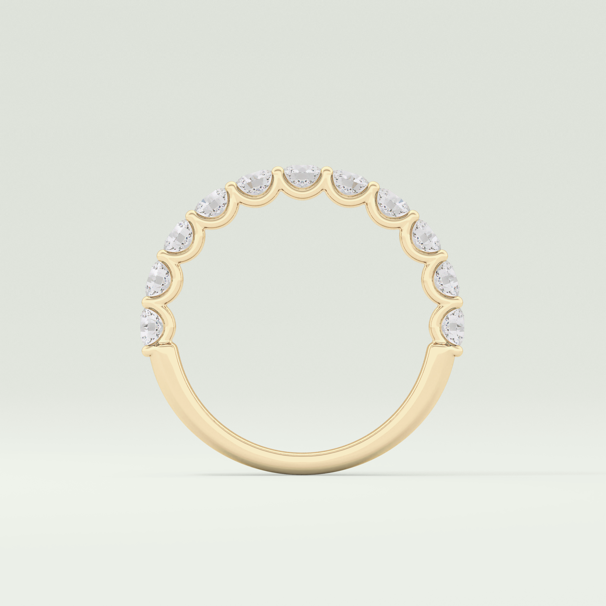 1.1 TCW Round Shaped Lab Grown Diamond Wedding Band