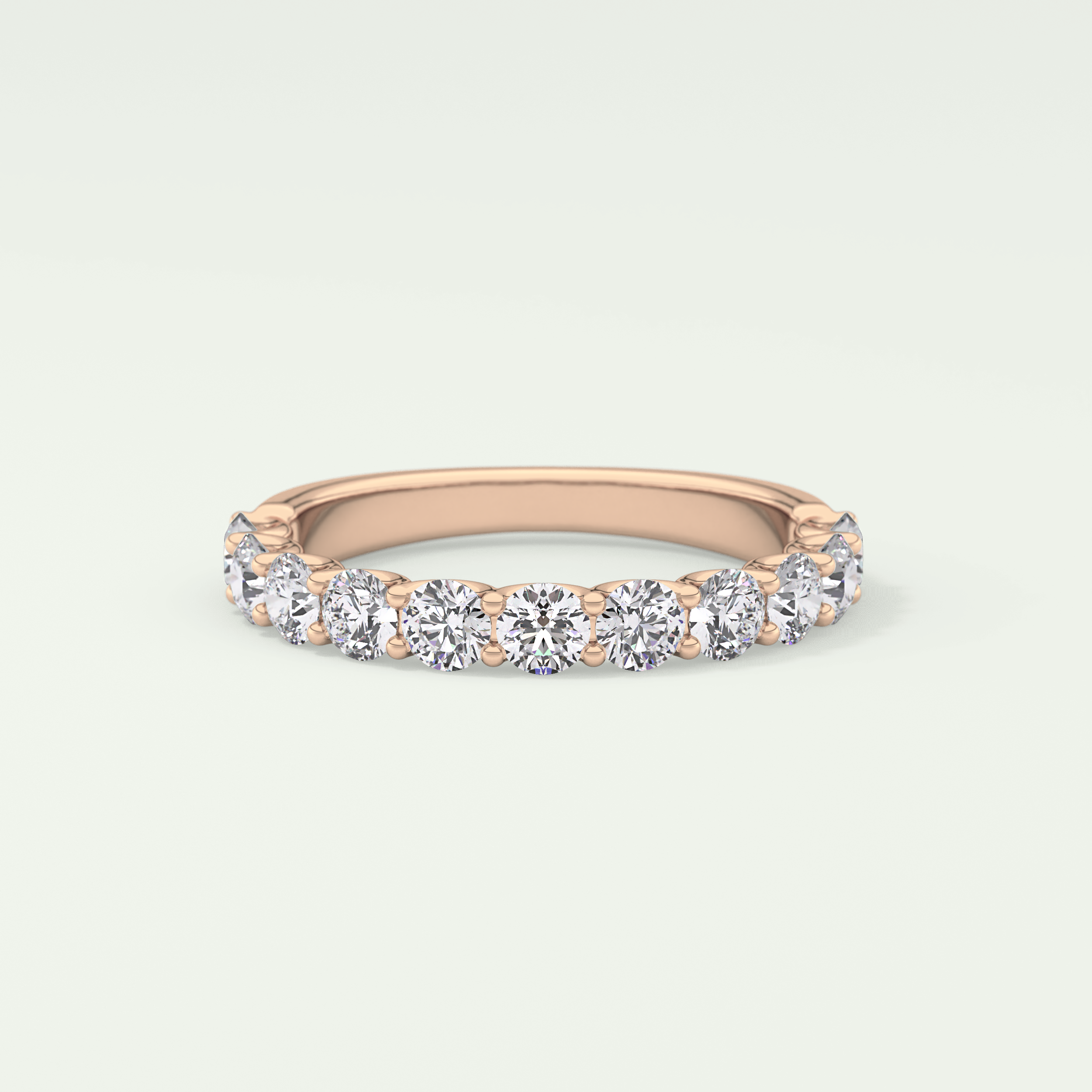 1.1 TCW Round Shaped Lab Grown Diamond Wedding Band