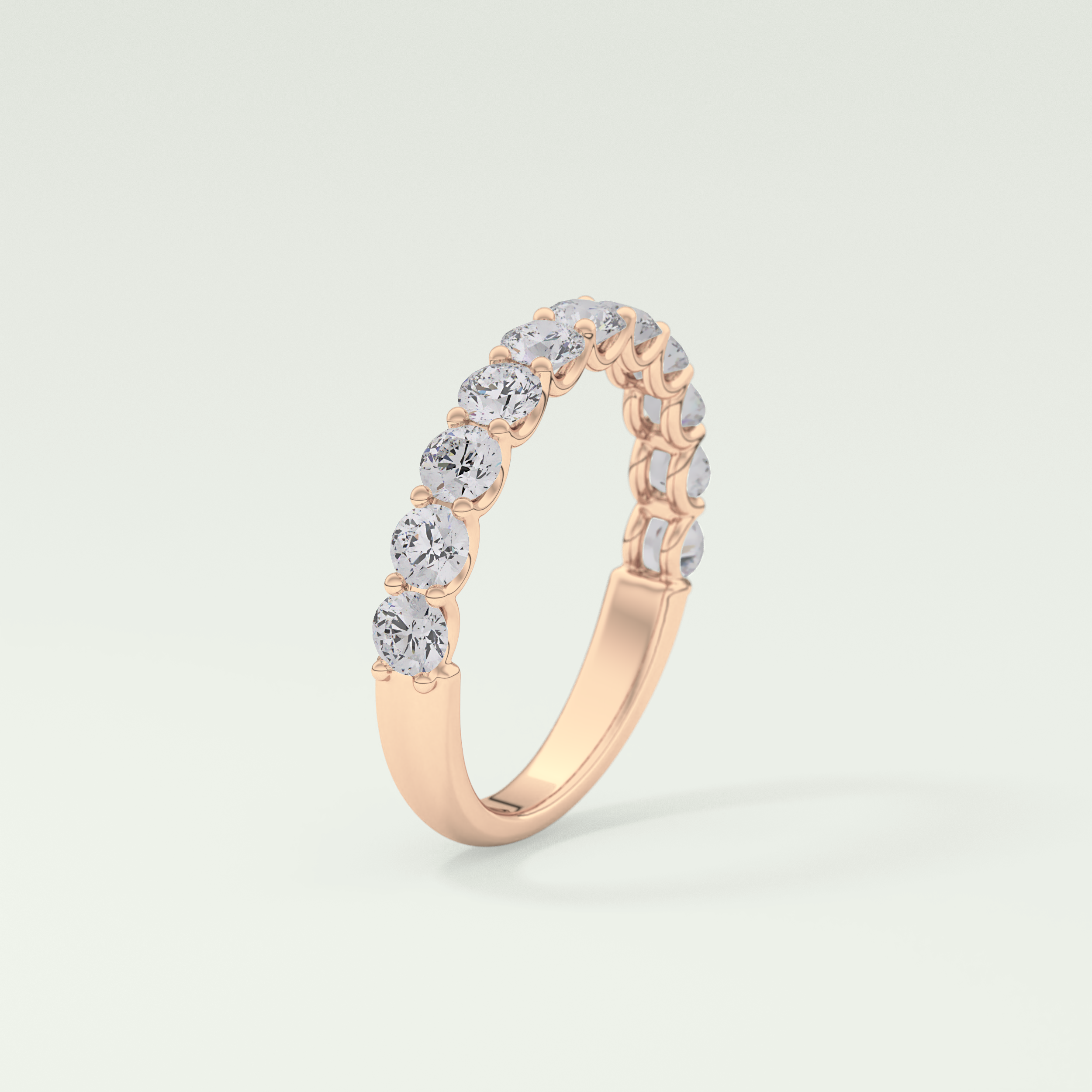 1.1 TCW Round Shaped Lab Grown Diamond Wedding Band