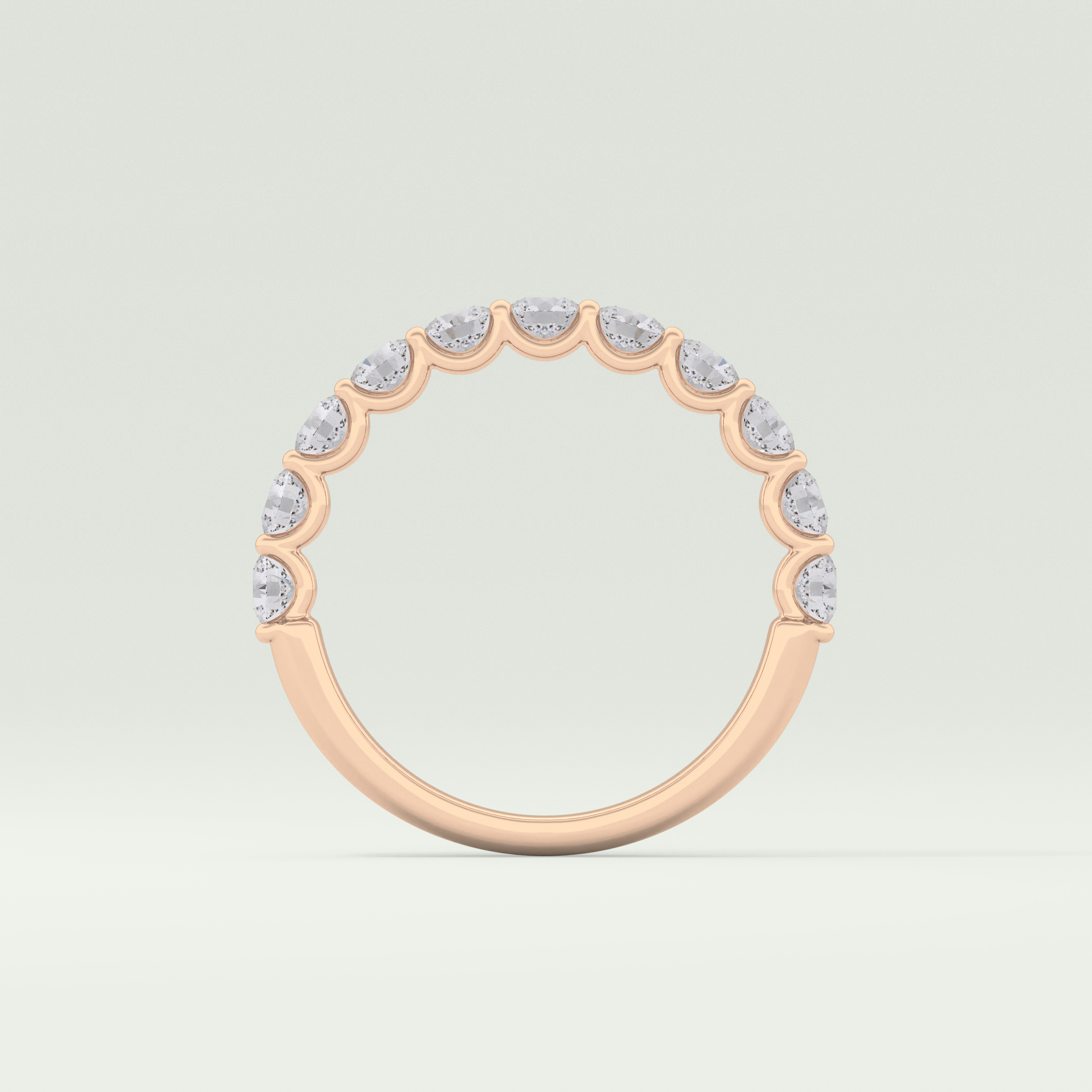 1.1 TCW Round Shaped Lab Grown Diamond Wedding Band