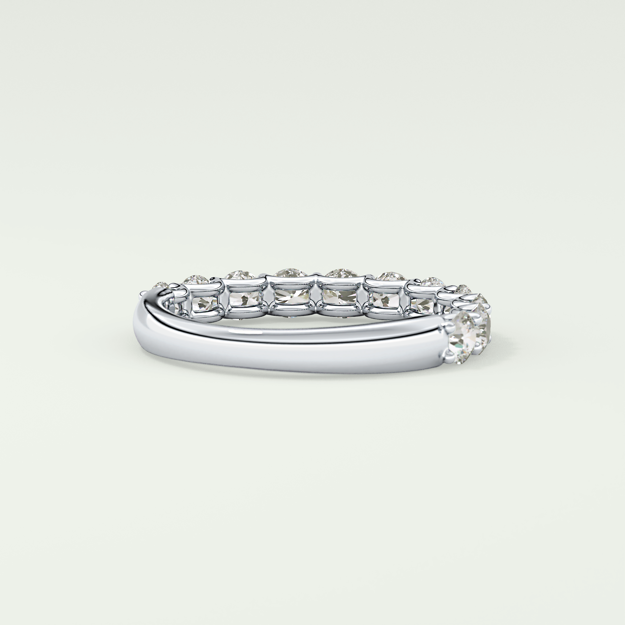 1.1 TCW Round Shaped Lab Grown Diamond Wedding Band