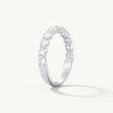 1.1 TCW Round Cut Lab-Grown Diamond Half Eternity Wedding Band