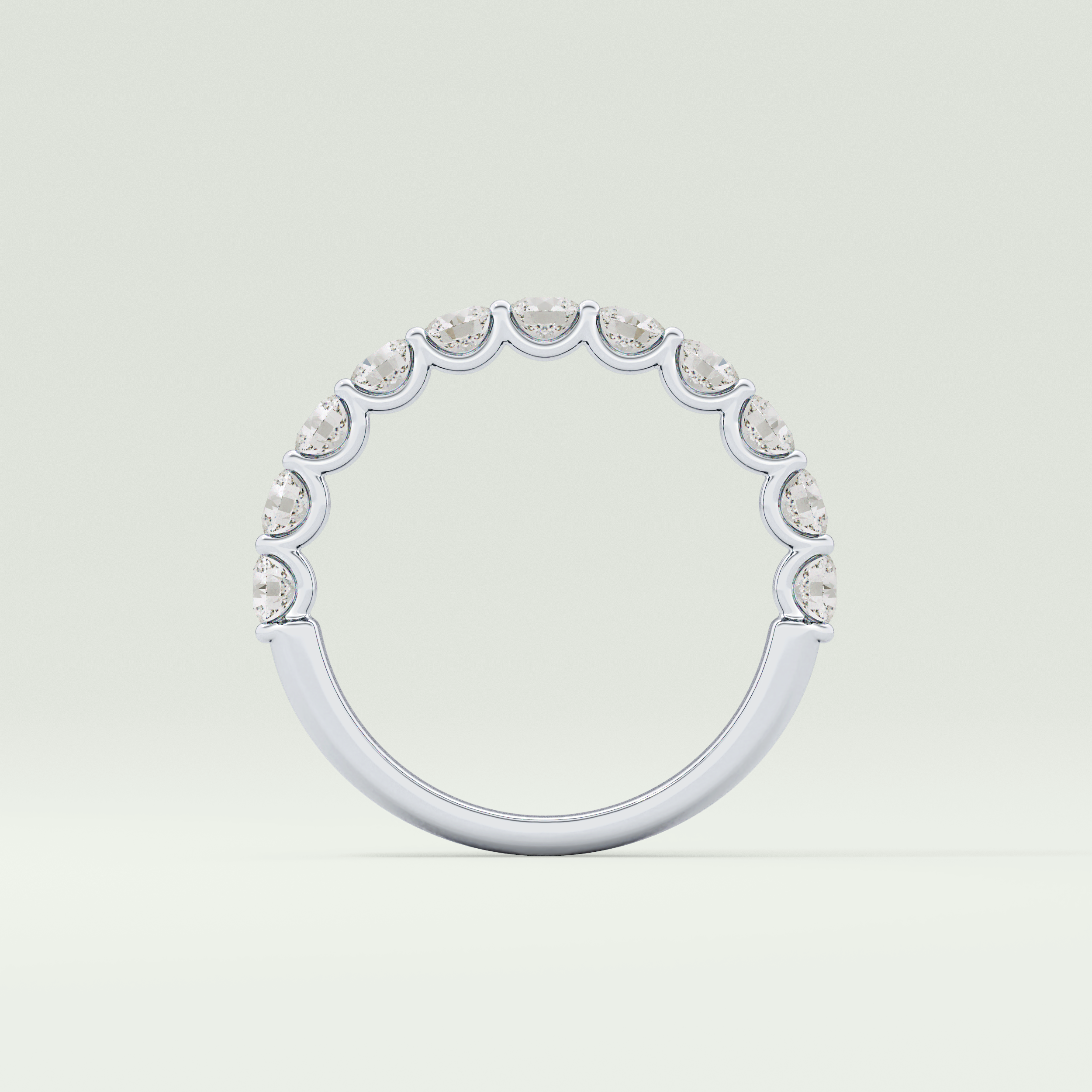 1.1 TCW Round Shaped Lab Grown Diamond Wedding Band